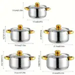 5-Piece Stainless Steel Cookware Set for Cooking on Stovetop Surfaces – gallery image 4