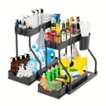 2pcs Under Sink Organizer for Sliding Storage Access with Pull-Out Shelf Design – gallery image 3