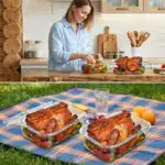 2-pack Large Glass Food Storage Containers for Meal Prep & Food Storage with Snap Lid Design – gallery image 3