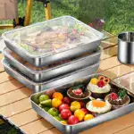 3pcs Stainless Steel Food Storage Containers for Food Storage & Organization with Transparent Lids – gallery image 8