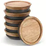 6-Piece Wooden Storage Lids for Sealing Regular Mouth Jars – main image