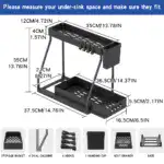 2pcs Under Sink Organizer for Sliding Storage Access with Pull-Out Shelf Design – gallery image 4