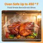 2-pack Large Glass Food Storage Containers for Meal Prep & Food Storage with Snap Lid Design – gallery image 10