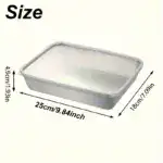 3pcs Stainless Steel Food Storage Containers for Food Storage & Organization with Transparent Lids – gallery image 4