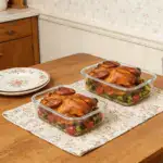 2-pack Large Glass Food Storage Containers for Meal Prep & Food Storage with Snap Lid Design – gallery image 5