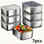7pcs Stainless Steel Food Storage Containers for Storing & Organizing Food with Flip-Top Lids – gallery image 10
