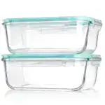 2-pack Large Glass Food Storage Containers for Meal Prep & Food Storage with Snap Lid Design – gallery image 2