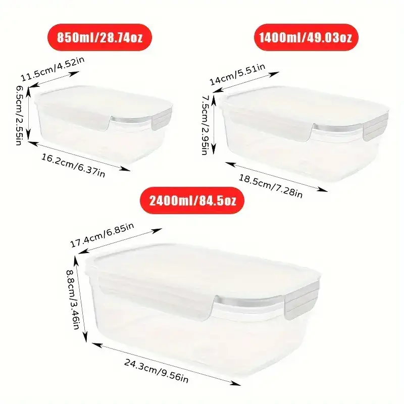 10pcs Food Storage Containers for Organizing & Storing Food with Stackable Design – description image 6