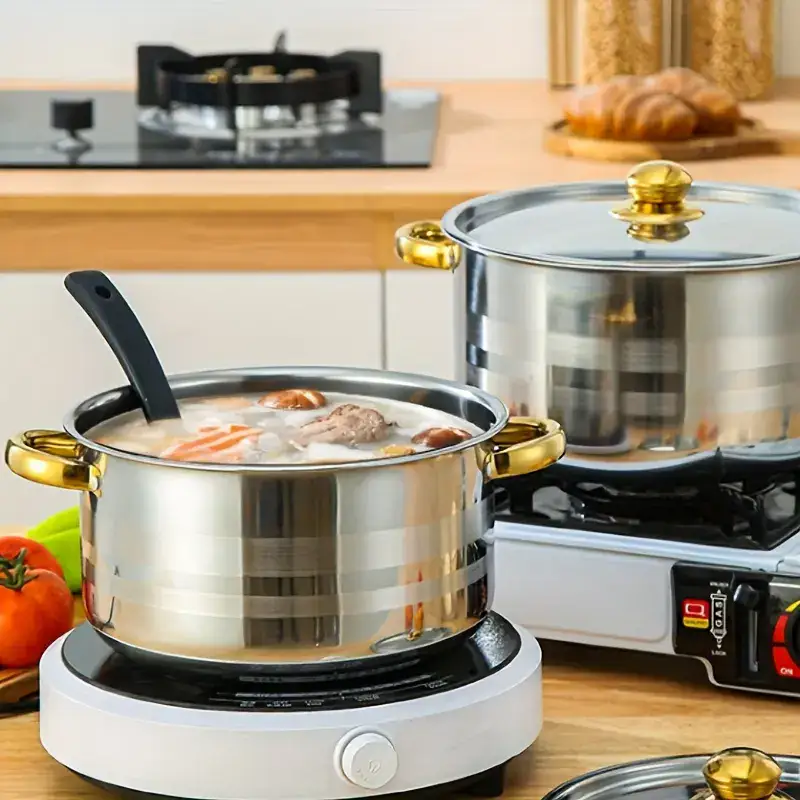 5-Piece Stainless Steel Cookware Set for Cooking on Stovetop Surfaces – description image 2